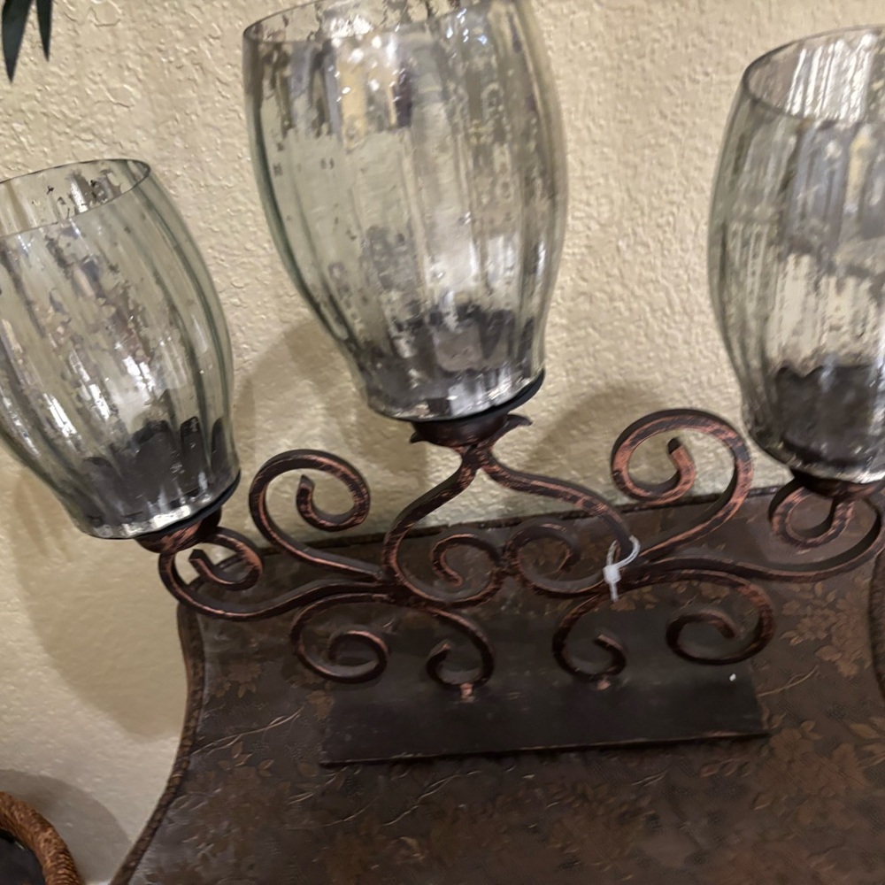 Glass candle decor